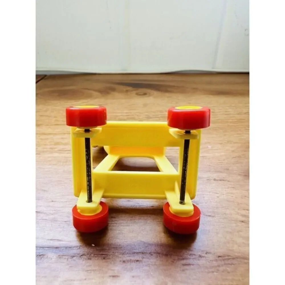 Lot of 2 McDonald's Happy Meal Toy Vintage‎ 1986 Yellow Horse on Wheels